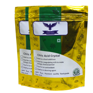 Citric Acid Powder 2 x 100 g | Pouch Pack | Food Grade Sour Agent | Preservative & Flavor Enhancer for Cooking, Baking & Cleaning | Tripathi Products