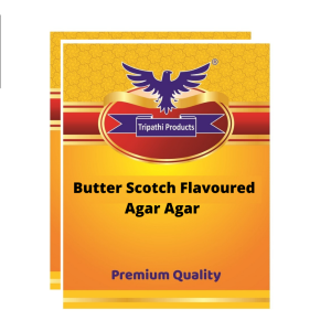 Butterscotch Flavoured Agar Agar Powder 2 × 100g | Vegetarian Jelly Setting Agent | Tripathi Products