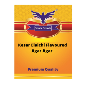 Kesar Elaichi Flavoured Agar Agar Powder 100g | Vegetarian Jelly Setting Agent | Tripathi Products