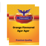 Orange Flavoured Agar Agar Powder 2 × 100g | Vegetarian Jelly Setting Agent | Tripathi Products