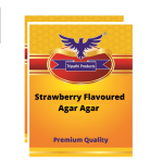Strawberry Flavoured Agar Agar Powder 2 × 100g | Vegetarian Jelly Setting Agent | Tripathi Products