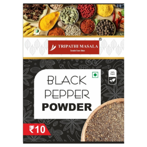 Black Pepper Powder | Carton Pack | Pure & Aromatic Kali Mirch Powder | Tripathi Masala